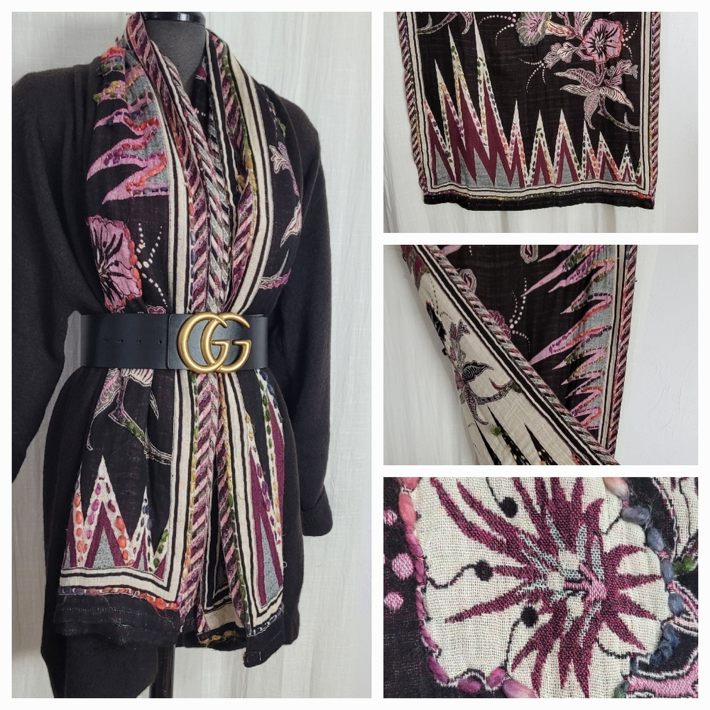 Floral Scarf / REVERSIBLE / - Picture 2 of 13